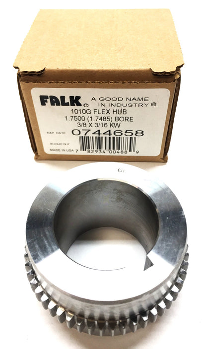 Falk 1010G Flex Hub 1.7500 (1.7485) Bore 3/8" x 3/16"KW 0744658 NOS