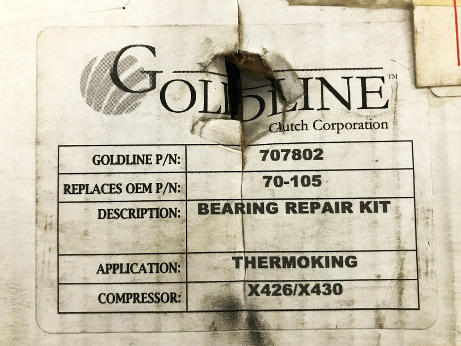 Goldline 7-piece Bearing Repair Kit 707802 NOS