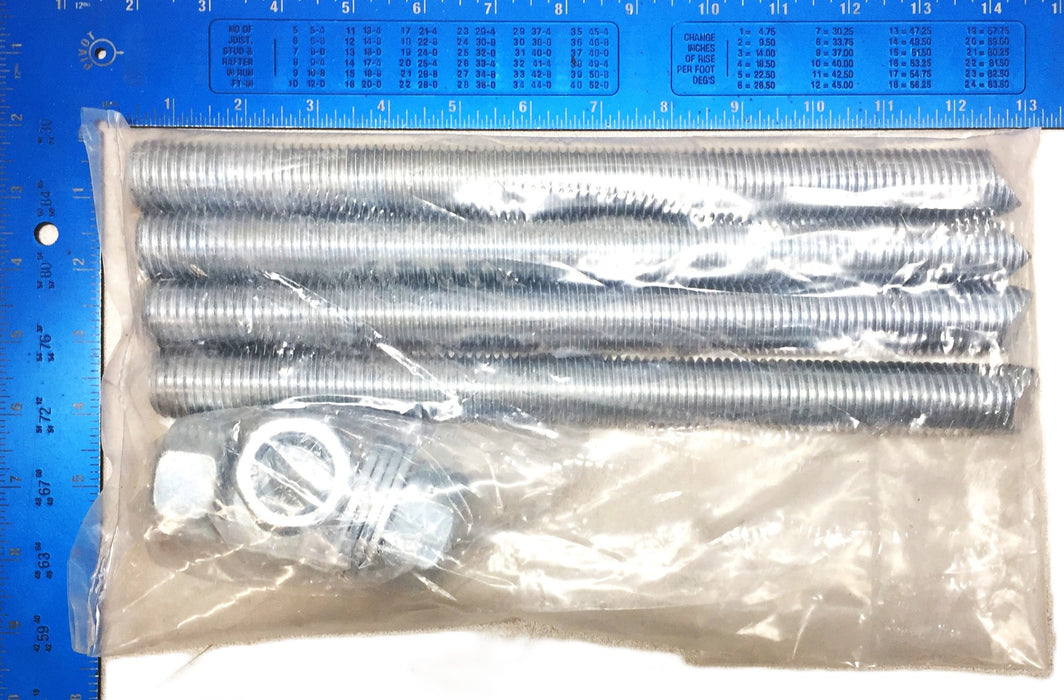 HILTI HAS-E-55 1"x12" Threaded Anchor Rod w/Nut and Washer [Lot of 4]2198009 NOS