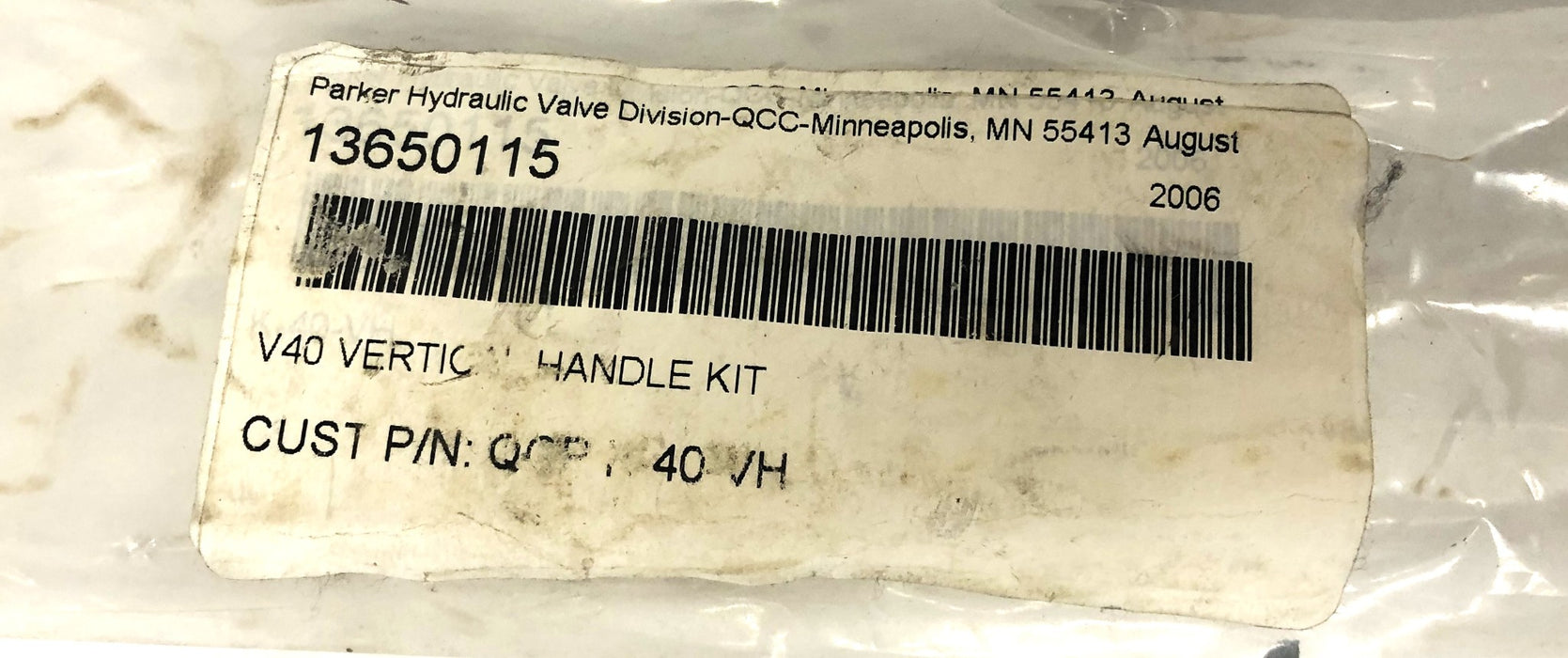 Parker Hydraulic Valve 13650115 NOS