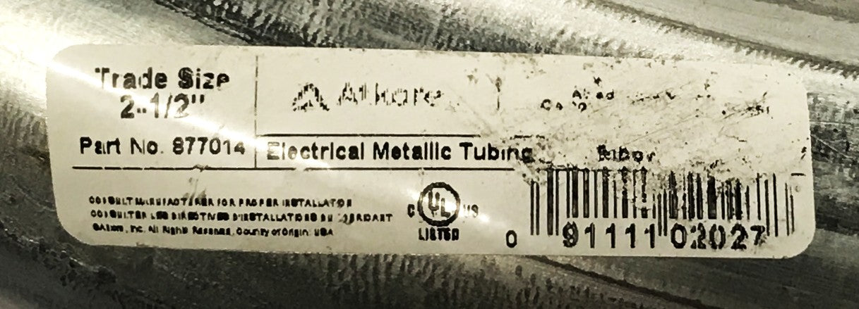 Allied Tube and Conduit Steel 2-1/2 inch EMT 90 degree Elbow NOS