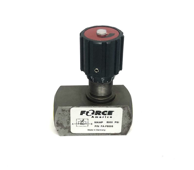 Force America MAWP 5000 PSI Flow Control Valve FA-F800S NOS