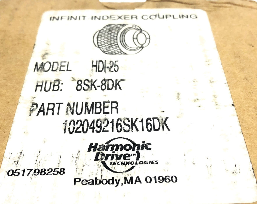 Harmonic Drive Infinit-Indexer Coupling HDI-25 8SK-8DK NOS