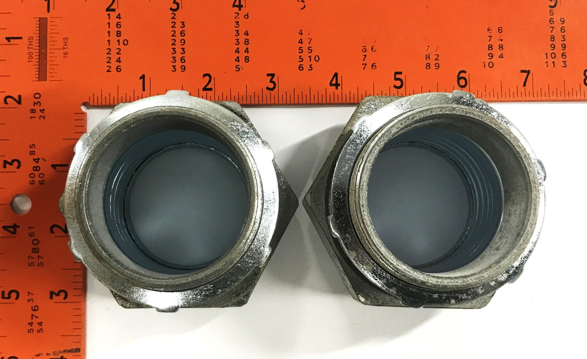 Halex 2 inch Liquid-tight Straight Steel Connector 66220B [Lot of 2] NOS