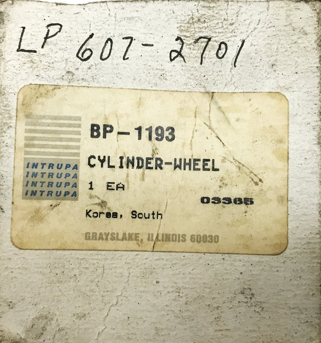 Intrupa Forklift Wheel Cylinder BP-1193 (without Rods) NOS