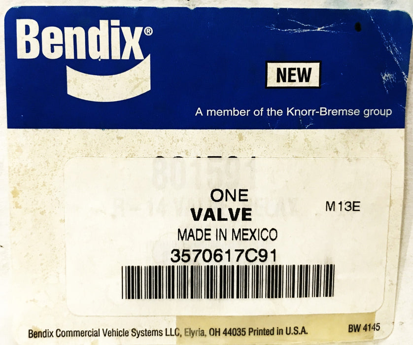 Bendix Air Brake Valve 3570617C91 NOS