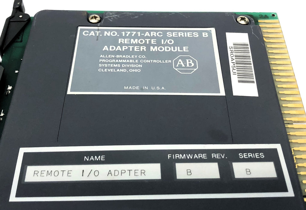 Allen-Bradley Remote I/O Adapter Module Rev B Series B 1771-ARC USED