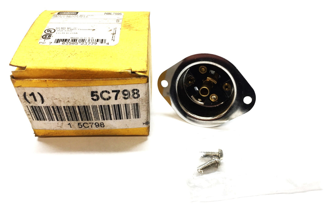 Hubbell Flanged Inlet Midget Twist-Lock Socket 5C798 NOS