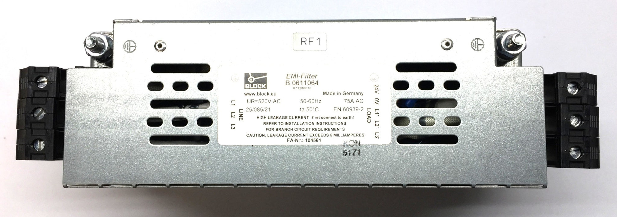 Block EMI-Filter Radio Interference Suppression B0611064 NOS