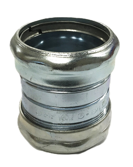 Bridgeport 2-1/2 inch Steel Compression Coupling 266 [Lot of 2] NOS