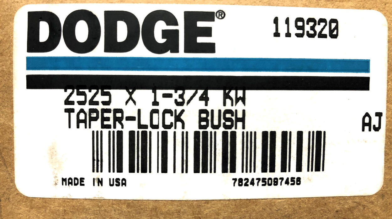 Dodge 2525x1-3/4 Taper Lock Bushing 119320 NOS