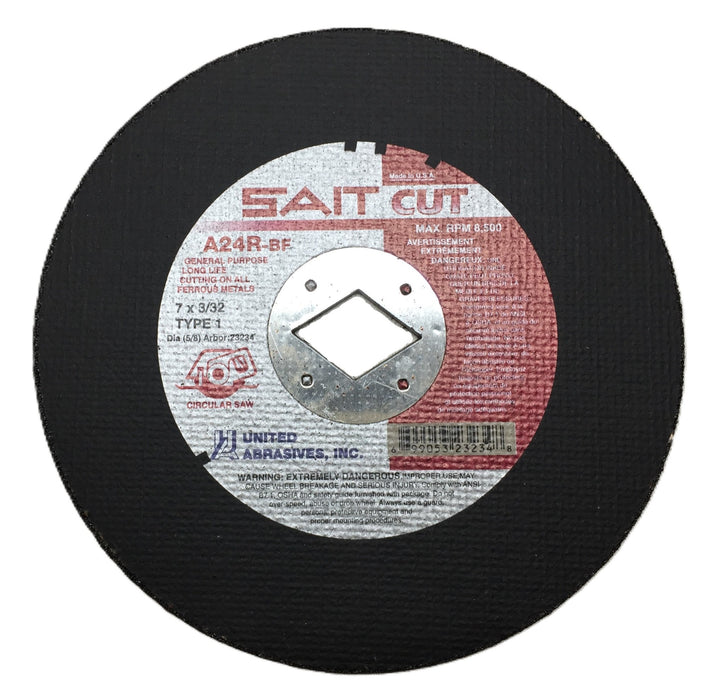 United Abrasives SAIT 7x3/32 (A24R) Metal Type-1 Cut-Off Wheel Box (25pcs) 23234