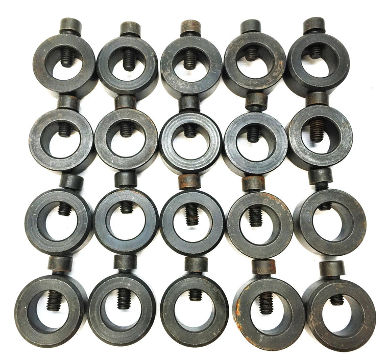 Unbranded Black Oxide Finish 1/4" Bore Set Shaft Stop Collar [Lot of 20] NOS