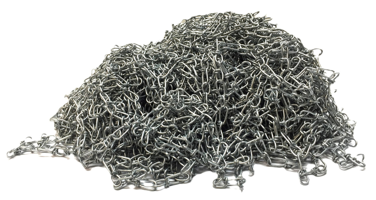 Unbranded #5-300' CTN Double-Loop Bright Galvanized Chain 11016 NOS