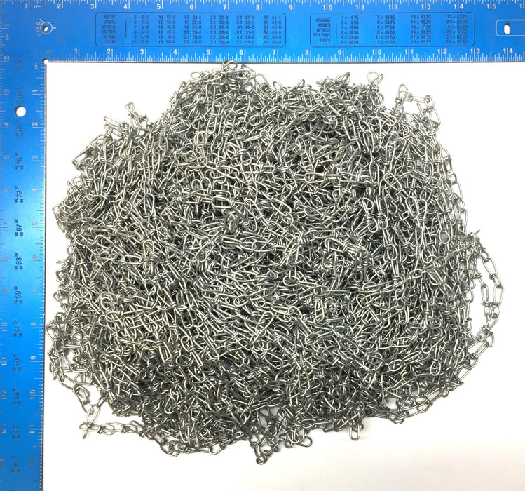 Unbranded #5-300' CTN Double-Loop Bright Galvanized Chain 11016 NOS