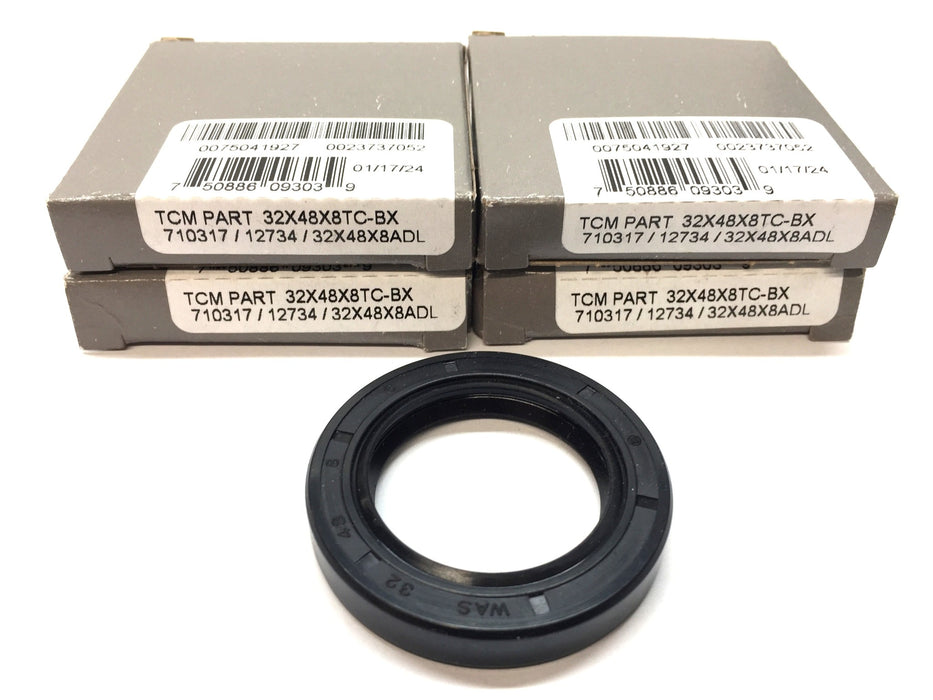 TCM 32 x 48 x 8TC-BX Rubber Covered Oil Seal 710317 [Lot of 4] NOS