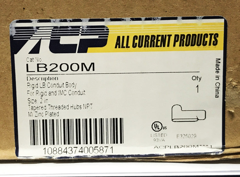 CP Malleable Iron 2 inch Conduit Body LB200M