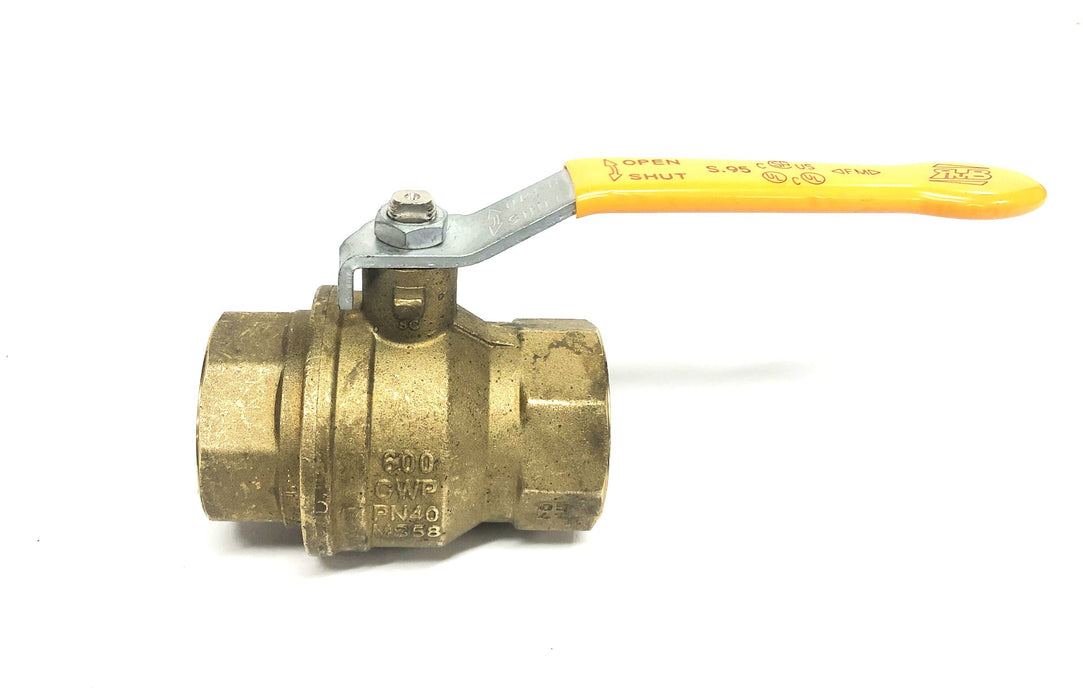 Rub 1-1/2 Inch Brass Ball Valve 600 CWP PN40MS58 NOS