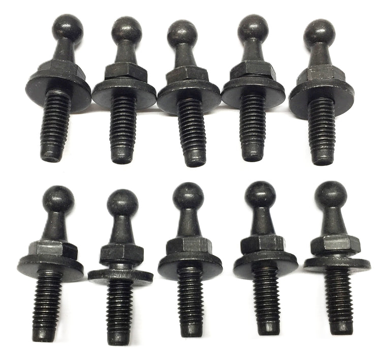 Norm Black Steel Ball Stud and Washer M8 x 25mm 11625 [Lot of 10] NOS