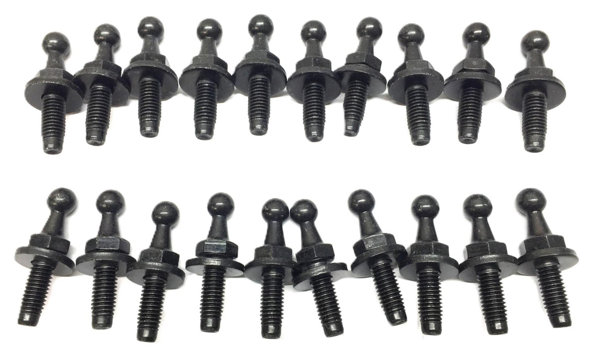 Norm Black Steel Ball Stud and Washer M8 x 25mm 11625 [Lot of 20] NOS