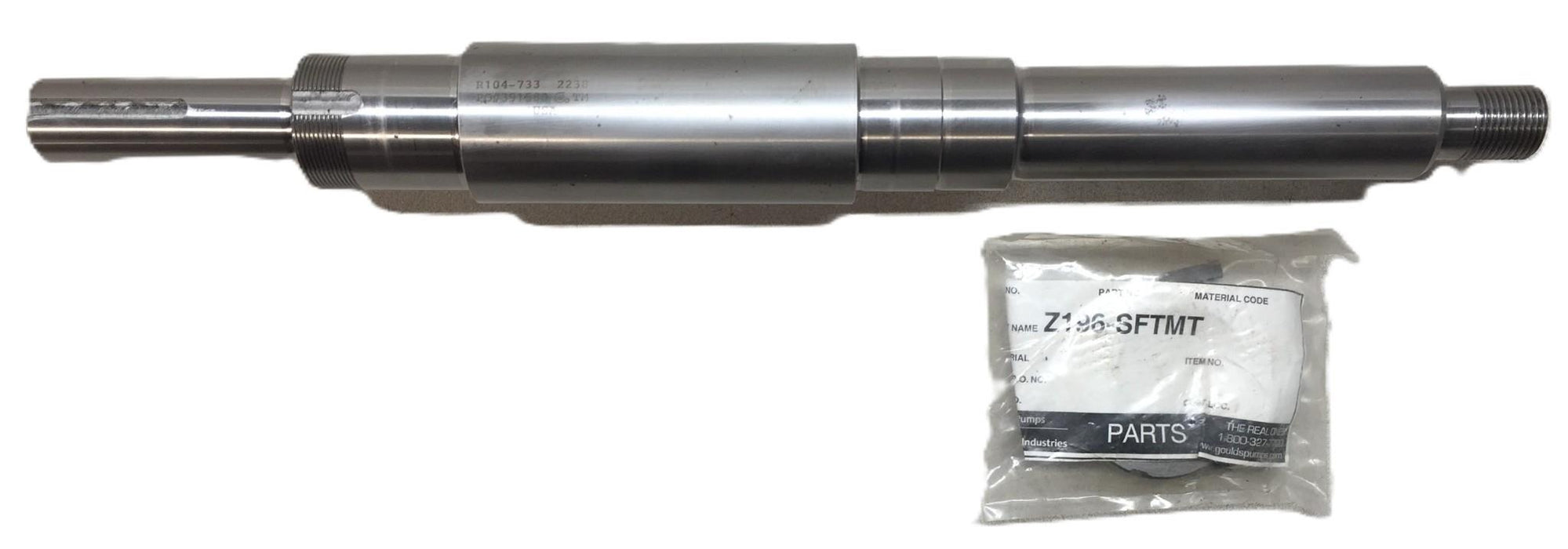 Gould Pumps 316 Stainless Steel Shaft Assembly with Hardware R104-733 2238 NOS
