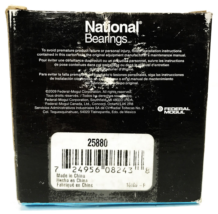 National Tapered Roller Bearing Cone 25880 NOS