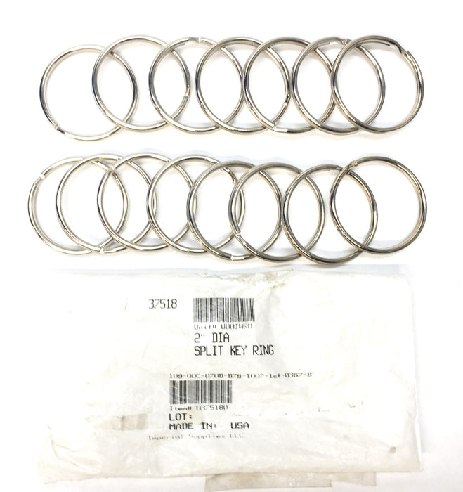 Imperial 2" Diameter Split Key Ring 37518 [Lot of 15] NOS