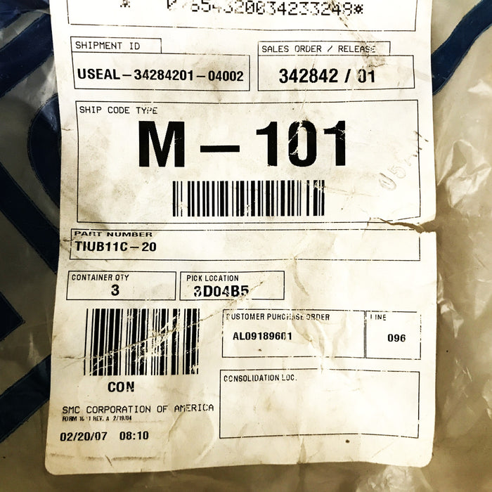 SMC Polyurethane Tubing 3/8 inch x 100 feet TIUB11C-33 NOS