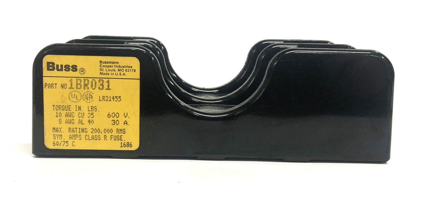 Bussmann 600V 30A Fuse Holder 1BR031 USED
