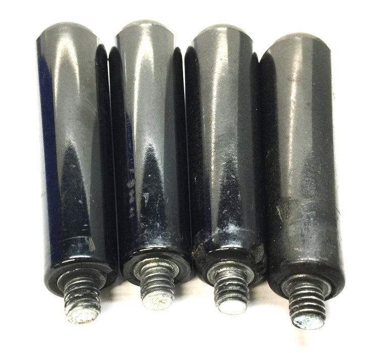Unbranded 4" Black Oblong Handle with 1/4" Threaded End [Lot of 4] USED