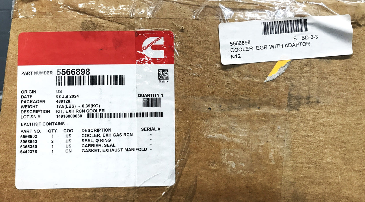 Cummins ECH RCN Cooler Kit 5566898 NOS