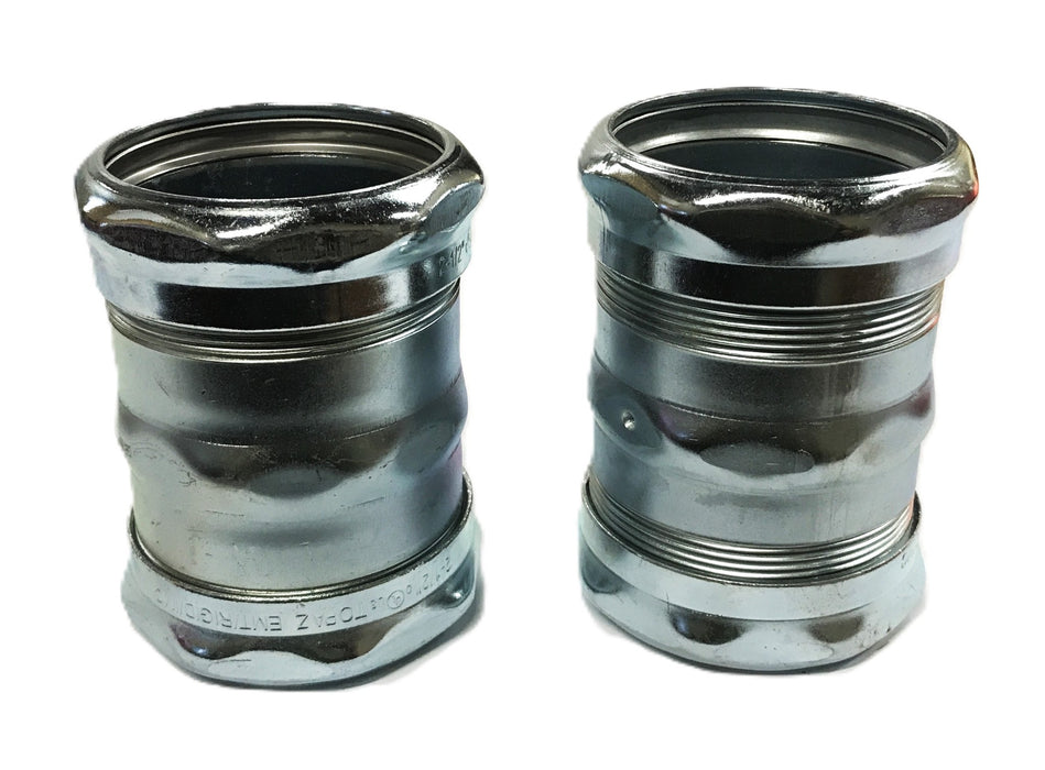Topaz 2-1/2 inch Rigid Compression Coupling EMT/RIGID/IMC [Lot of 2] NOS