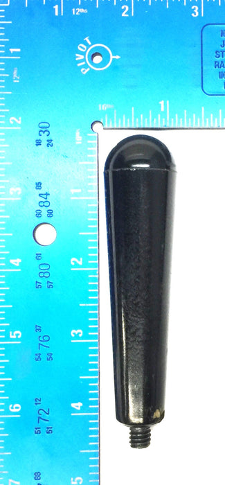 Unbranded 4" Black Oblong Handle with 1/4" Threaded End [Lot of 4] USED