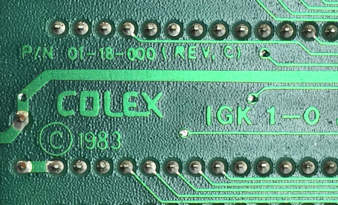Colex Industrial Computer PCB Card IGK 1-0 01-18-000 Rev.C (97205:1525) USED