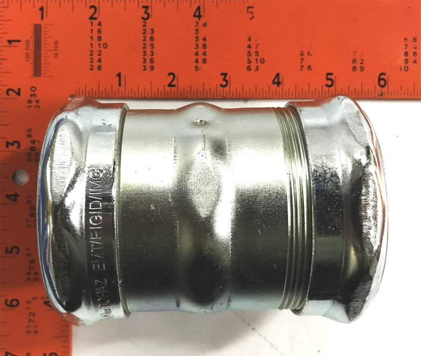 Topaz 2-1/2 inch Rigid Compression Coupling EMT/RIGID/IMC [Lot of 2] NOS