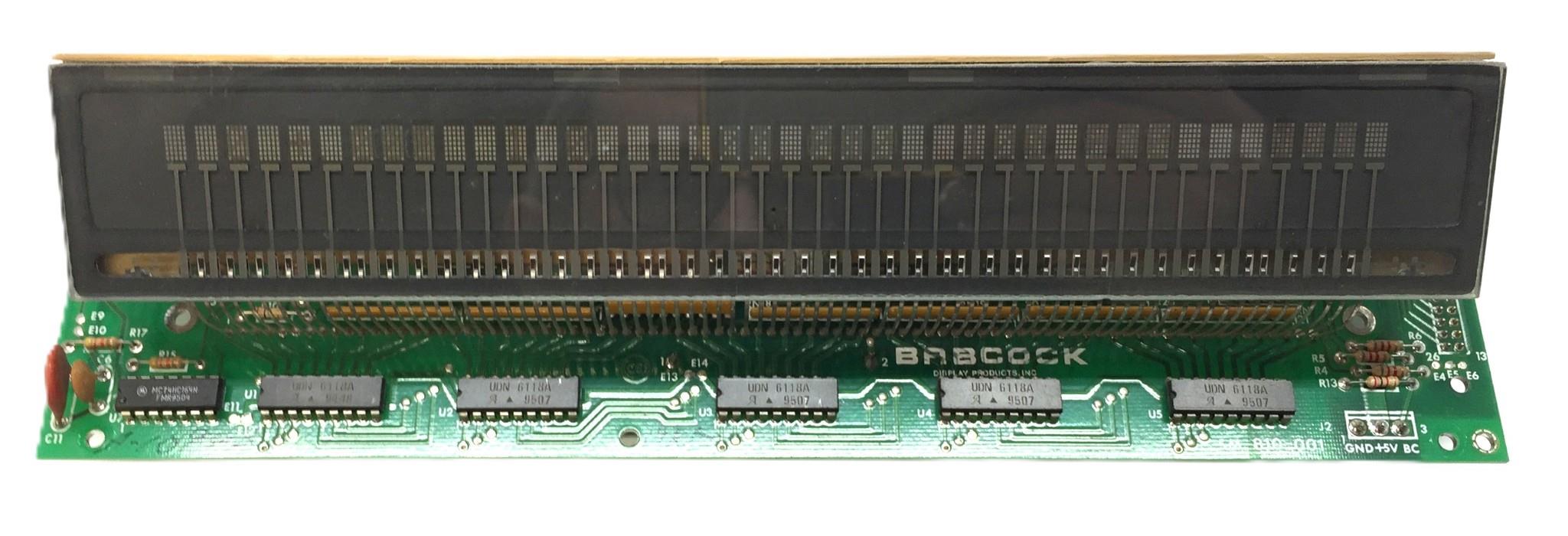 Babcock Single Line 5X7 Dot Matrix Display SM-810-001 USED