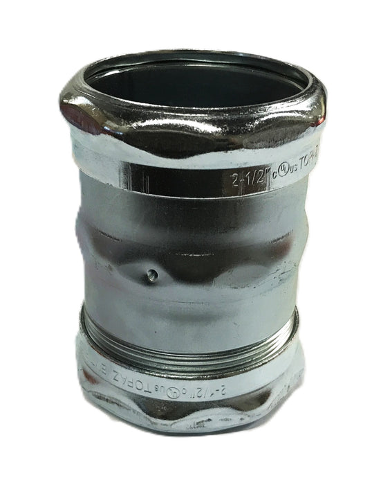 Topaz 2-1/2 inch Rigid Compression Coupling EMT/RIGID/IMC [Lot of 2] NOS