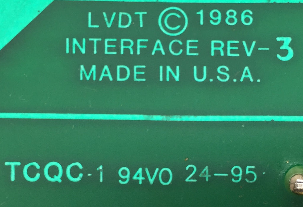 Starrett PCB Interface Board TCQC-1 94VO 24-95 USED