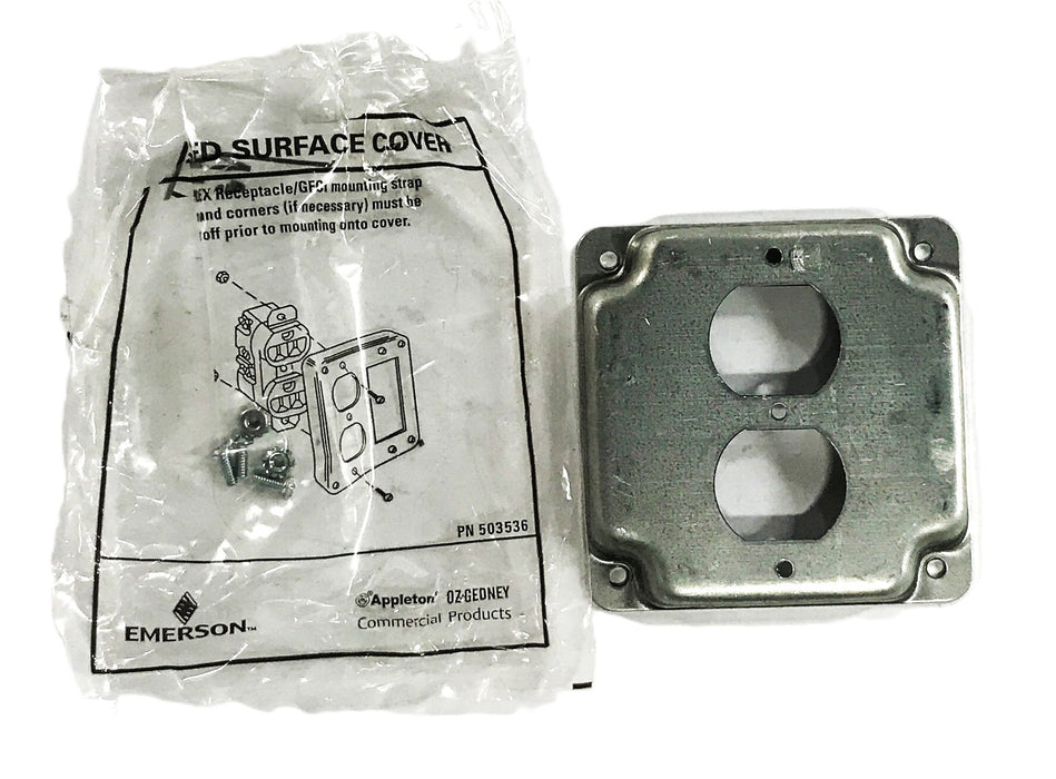 Emerson/Appleton Raised Surface Duplex Receptacle Cover 503536 [Lot of 9] NOS