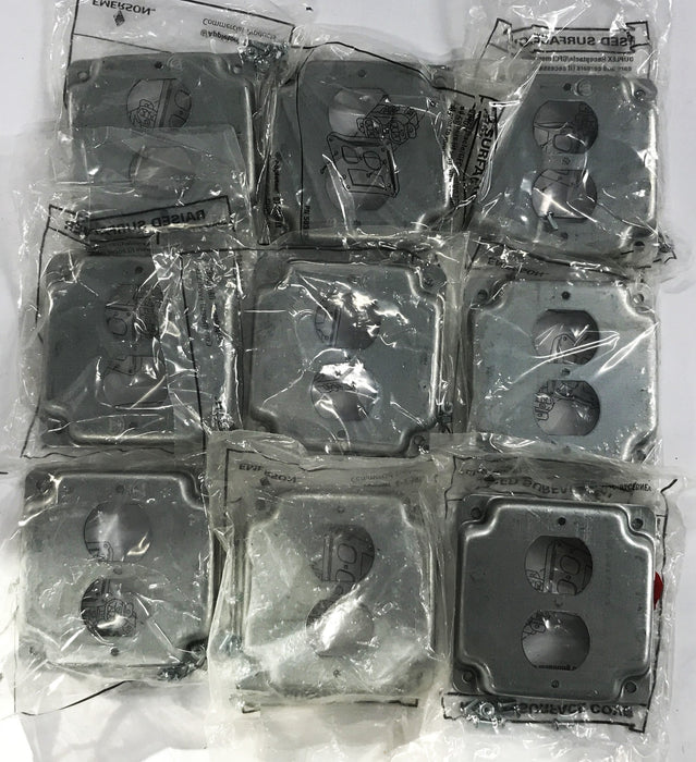 Emerson/Appleton Raised Surface Duplex Receptacle Cover 503536 [Lot of 9] NOS