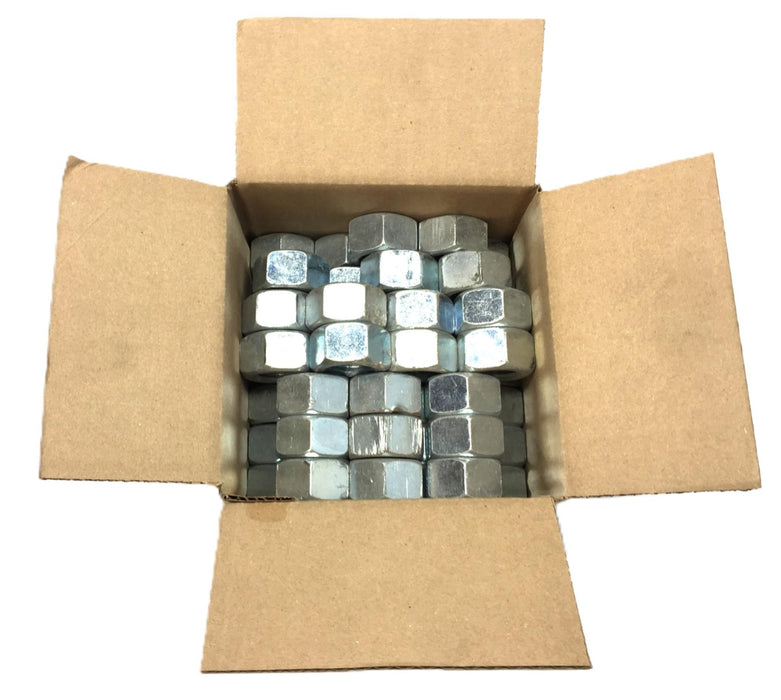 Unbranded 1"-8(I.D) x 1.45"(O.D) x 0.85"(Thk) Open Zinc Hex Nut [Lot of 50] NOS