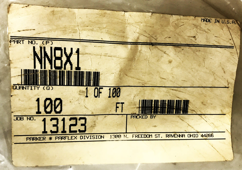 Parker Parflex Polyurethane Tubing 1/4 inch (8mm) x 100 feet NN8X1 NOS