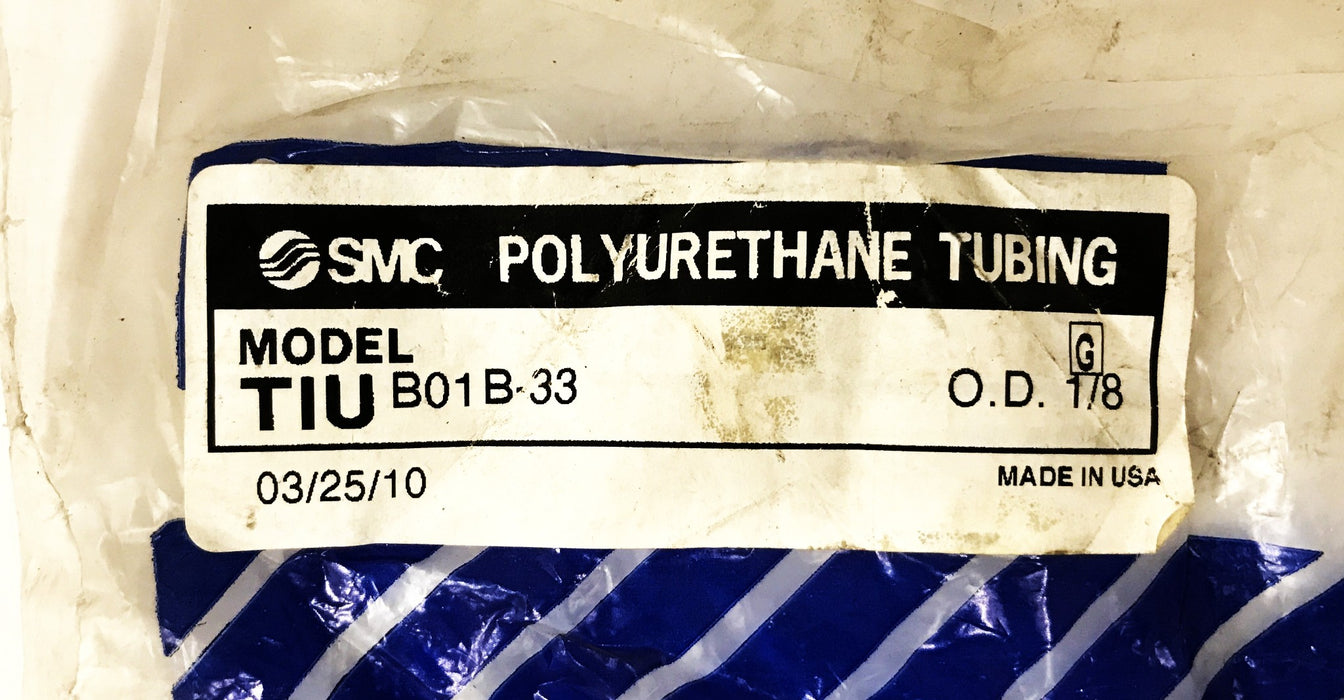 SMC Polyurethane Tubing 1/8 inch x 100 feet TIUB01B-33 NOS