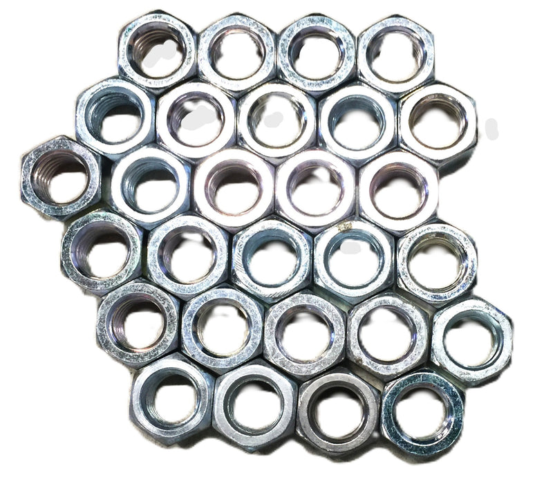 Unbranded 3/4"-10(I.D) x 1.09"(O.D) x 0.63"(Thk) Zinc Hex Nut [Lot of 28] NOS