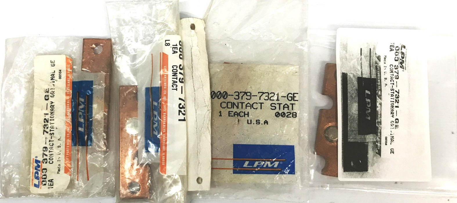 LPM Forklift Copper Silver Contact 379-7321-GE [Lot of 4] NOS