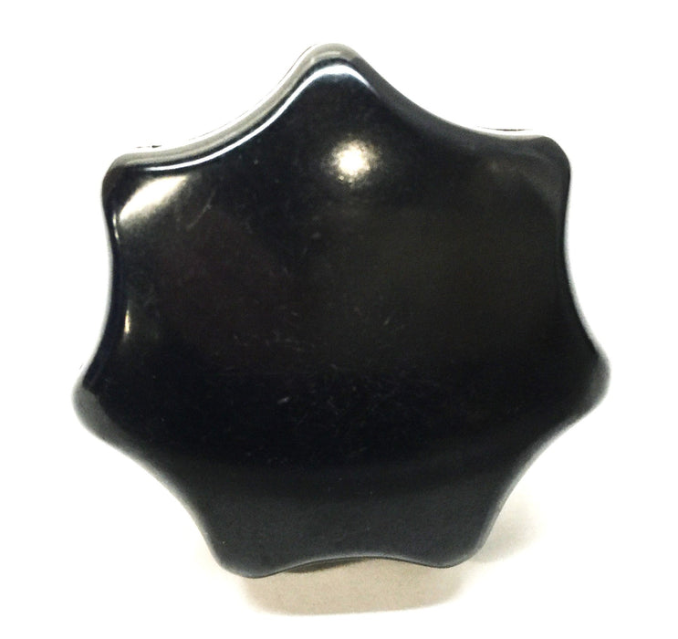 Unbranded 7-Point Plastic Black Star Knob with 1/2" Bore [Lot of 11] NOS