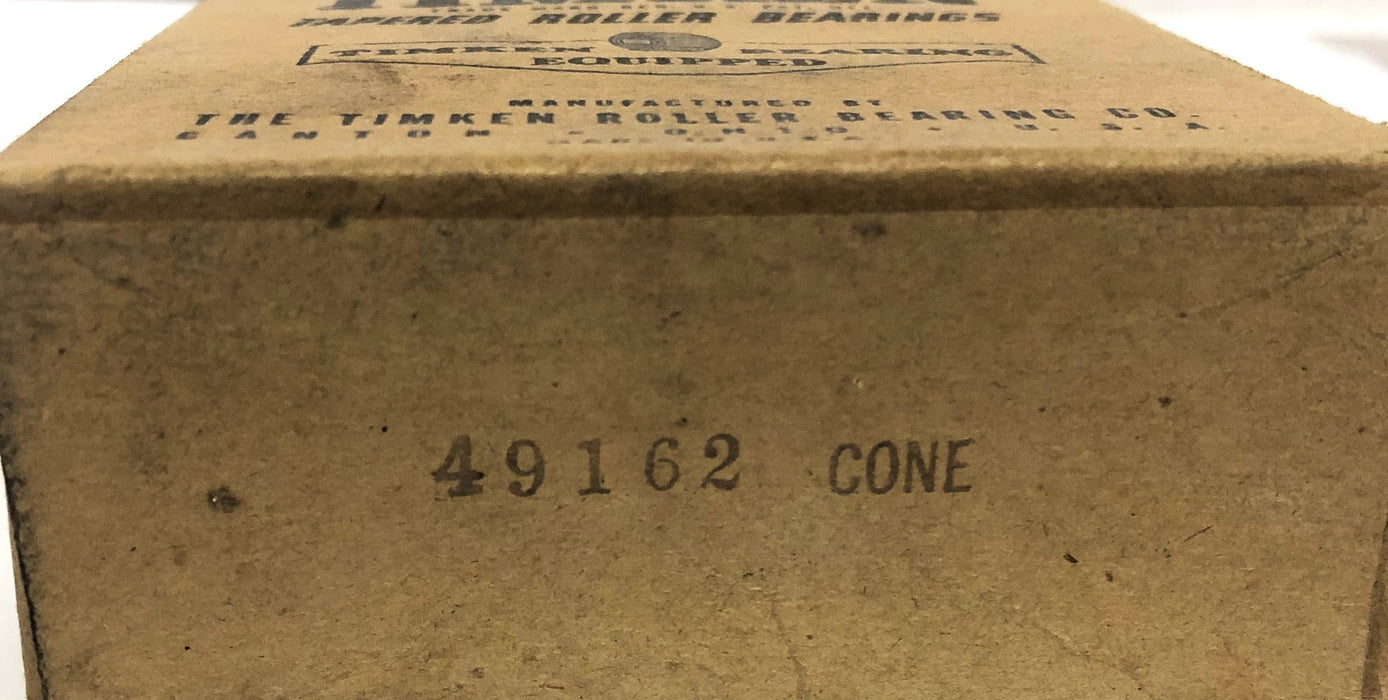 Timken Tapered Roller Bearing Cone 49162 NOS