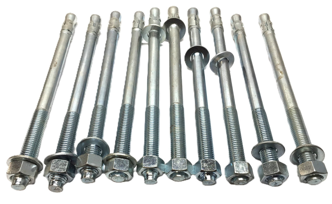 Ultrawedge 3/4"x12" Stainless Steel Wedge Anchor with Nut/Washer [Lot of 10] NOS