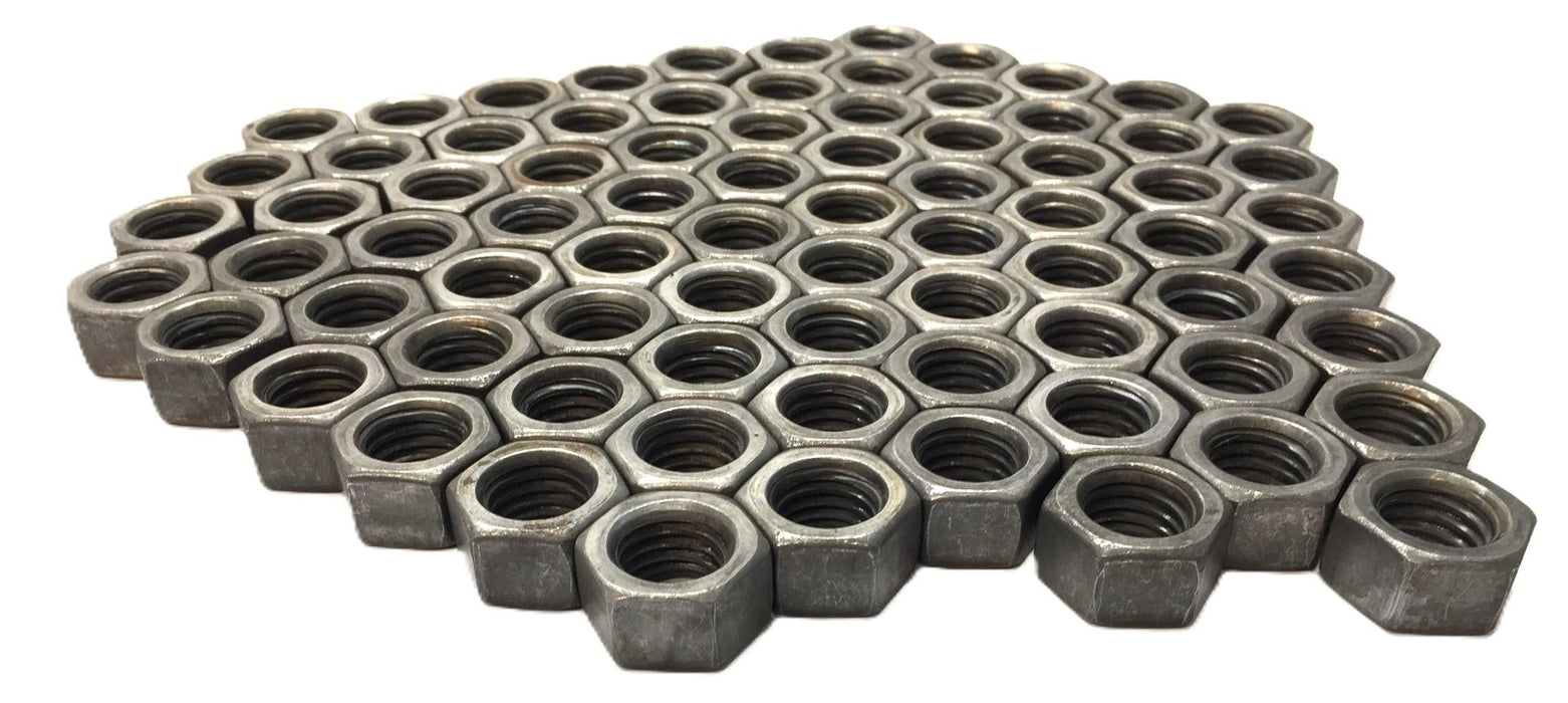Unbranded 5/8-11(I.D) x .93(O.D) x 0.53"(Thk) Open Steel Hex Nut [Lot of 78] NOS