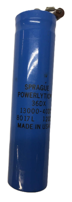 Sprague Powerlytic 36DX Capacitor 13000-40DC (8017L 1202) USED